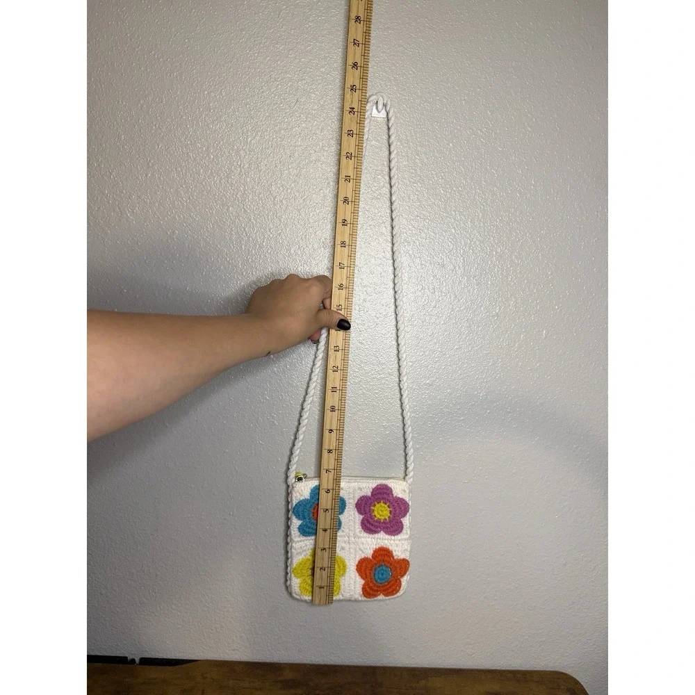 Cat & Jack Girl Floral Crochet Shoulder Bag Hippie Boho